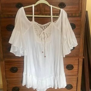 Beautiful and romantic beach cover up.